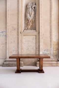 Italian Dining Table in Burl Wood, Italy, 1930s