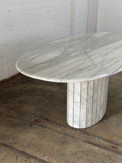 Italian Dining Table in Carrara Marble
