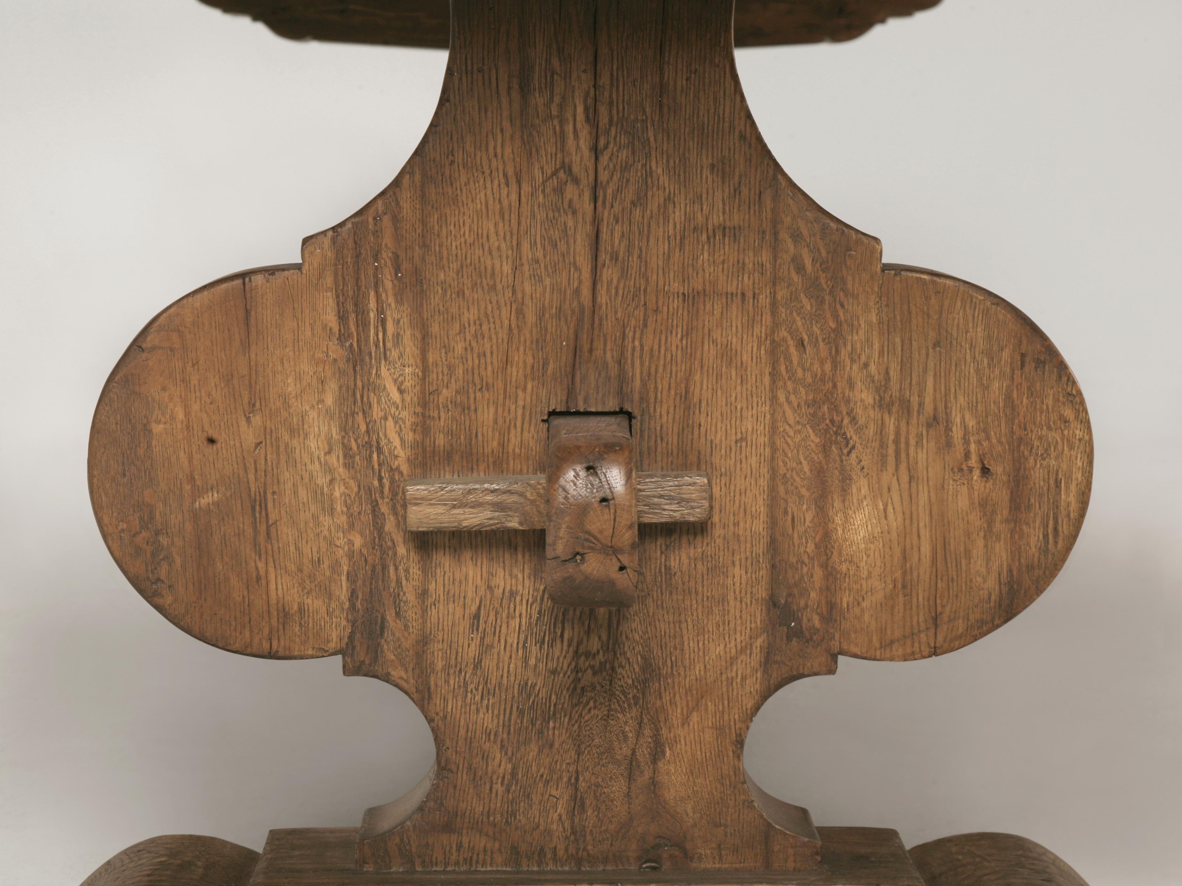 Table de salle à manger italienne en chêne récupéré, fabriquée à la main par Old Plank dans toutes les dimensions en vente 1