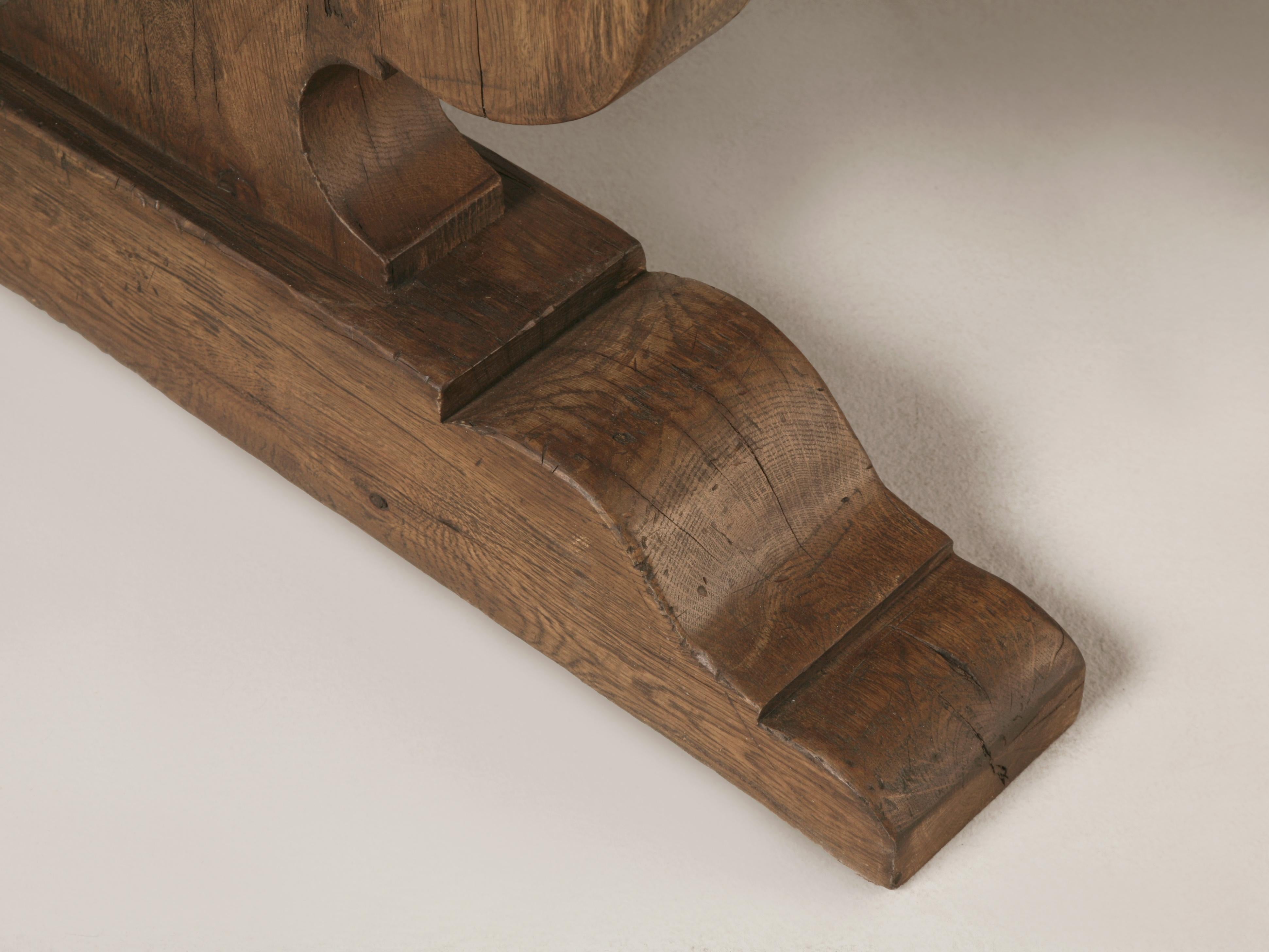 Table de salle à manger italienne en chêne récupéré, fabriquée à la main par Old Plank dans toutes les dimensions en vente 4