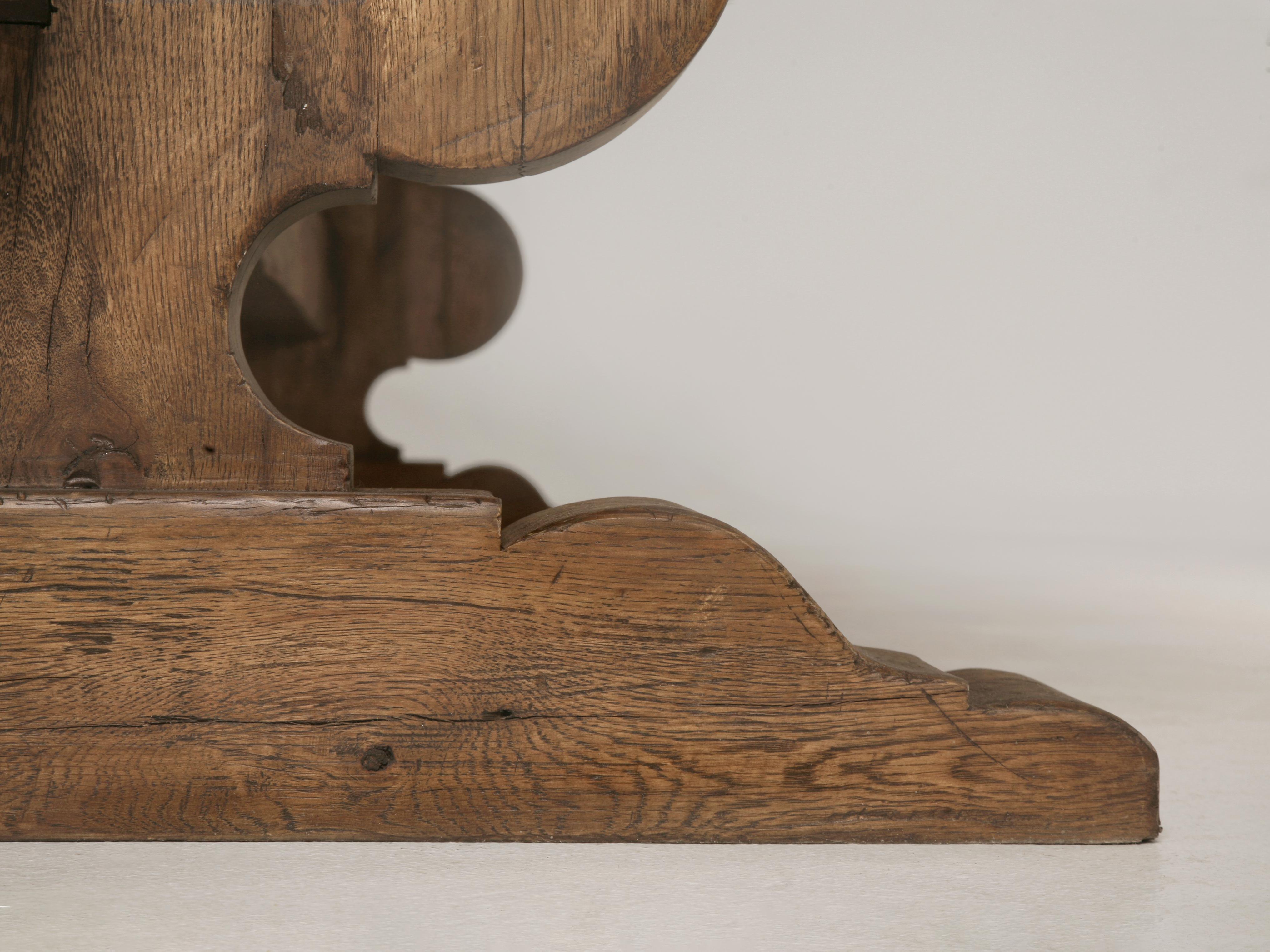 Table de salle à manger italienne en chêne récupéré, fabriquée à la main par Old Plank dans toutes les dimensions en vente 5