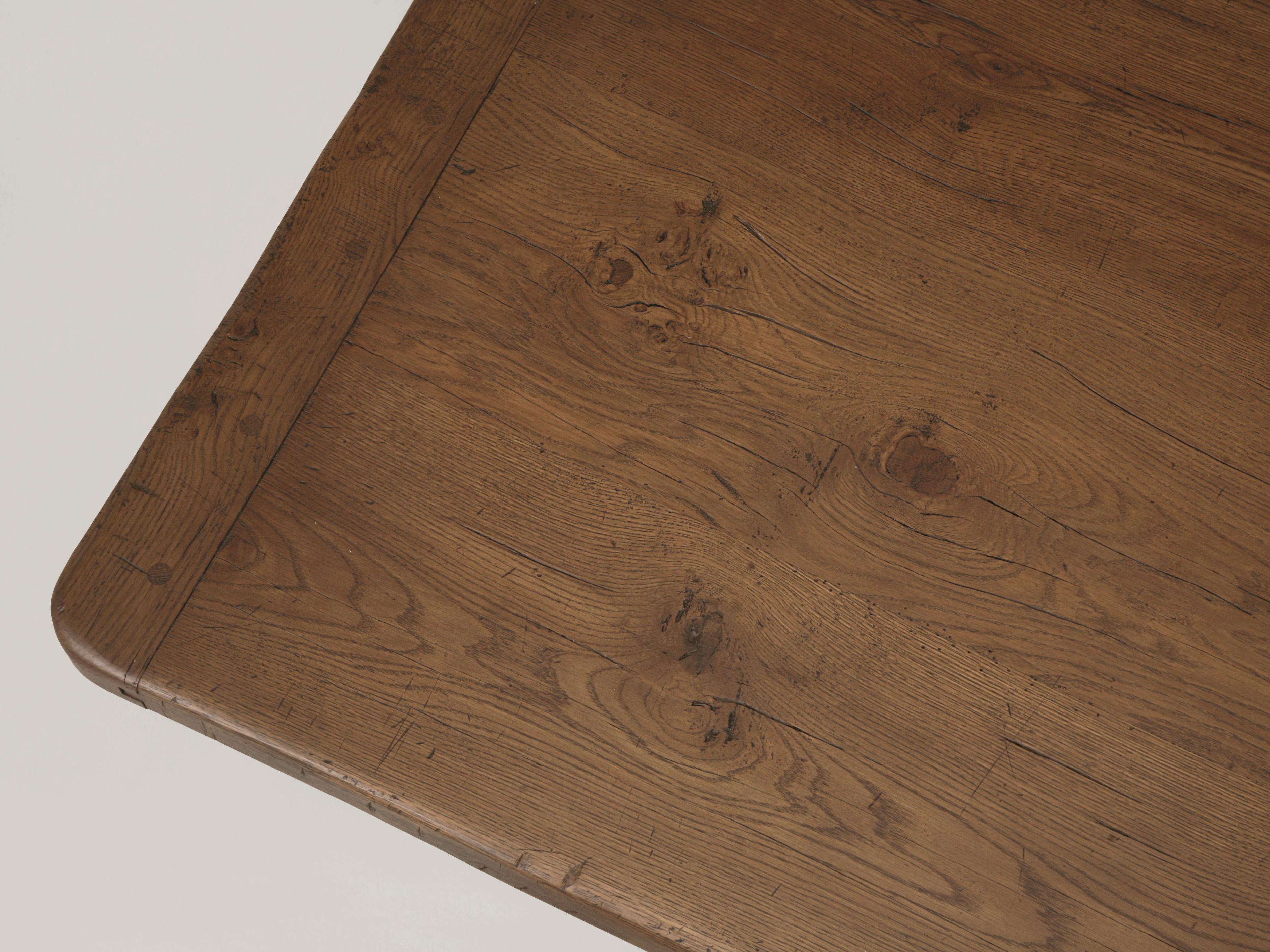 Rustique Table de salle à manger italienne en chêne récupéré, fabriquée à la main par Old Plank dans toutes les dimensions en vente