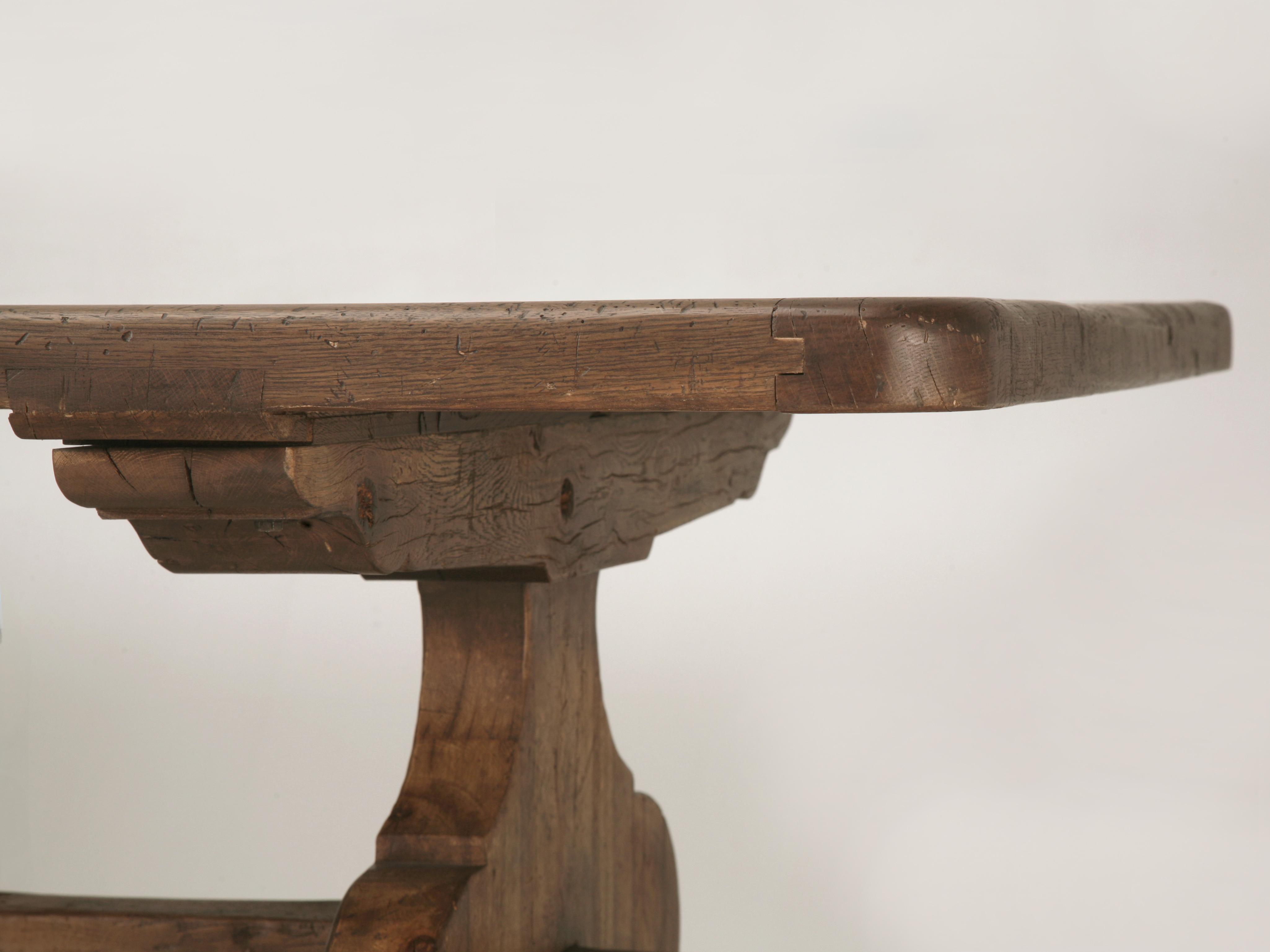 Américain Table de salle à manger italienne en chêne récupéré, fabriquée à la main par Old Plank dans toutes les dimensions en vente