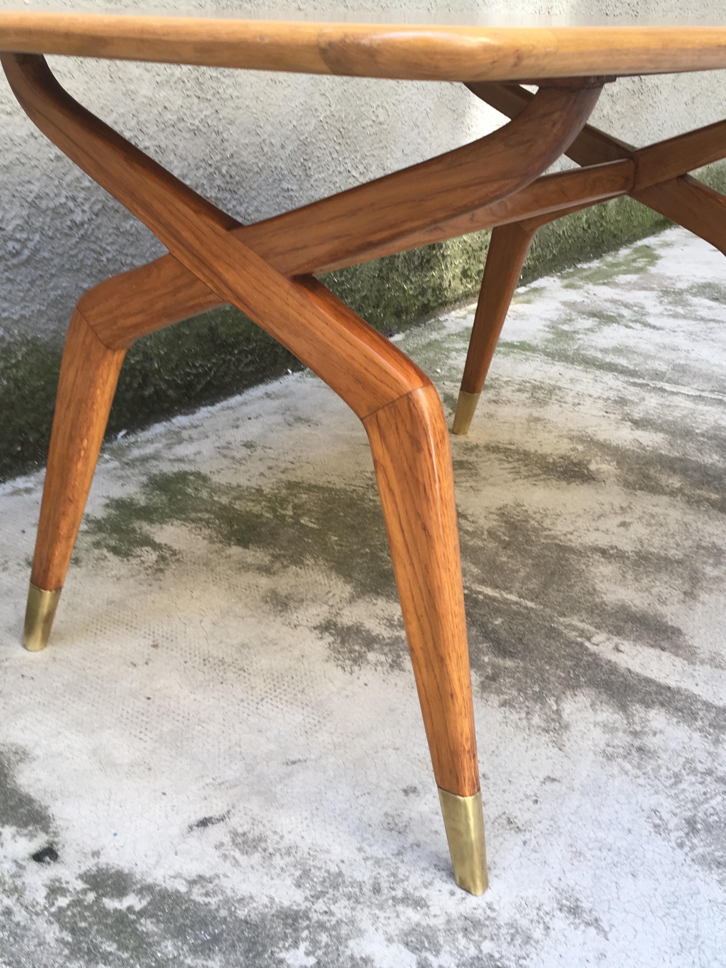 Italian Dining Table in the Spirit of Gio Ponti, 1950s For Sale 3