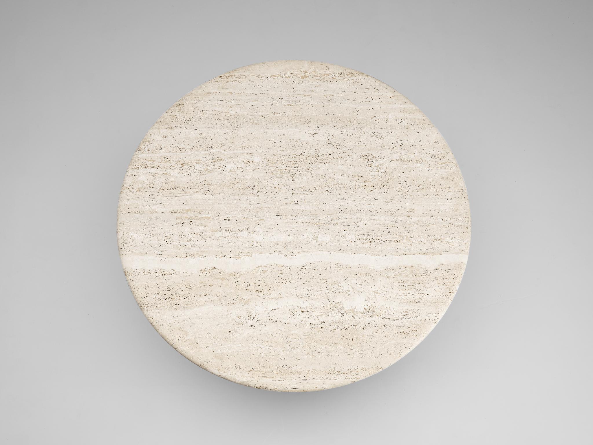 Late 20th Century Italian Dining Table in Travertine