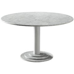 Italian Dining Table in White Marble