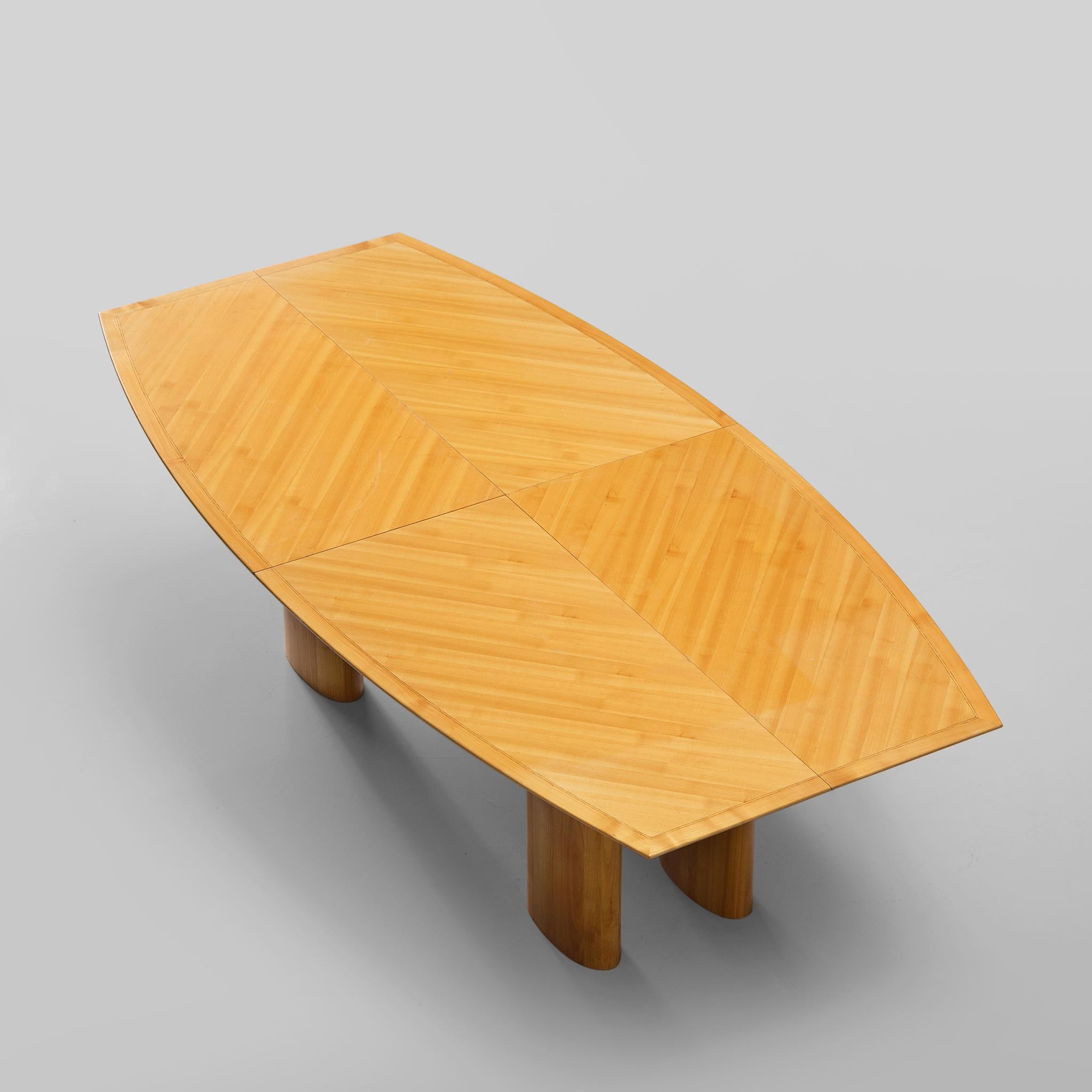 Italian Dining Table with Boat Shaped Top 1