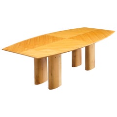 Italian Dining Table with Boat Shaped Top