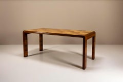 Tavolo da pranzo italiano con intarsio a scacchi nello stile di Paolo Buffa, Italia