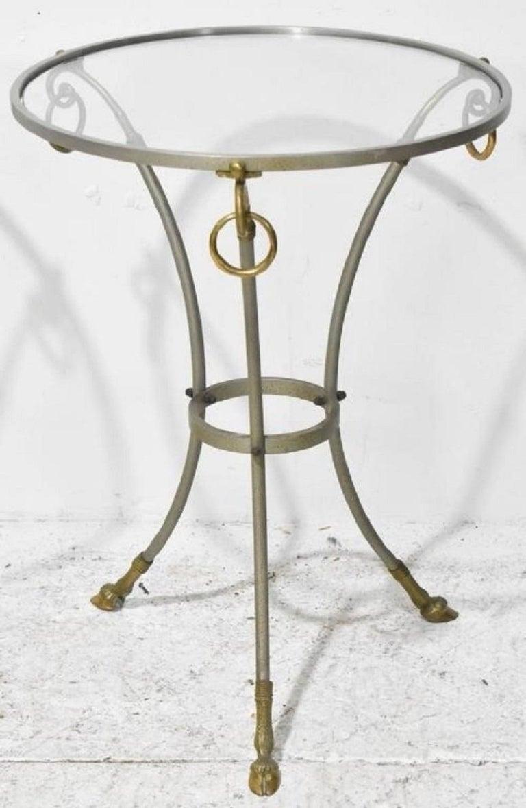 Italian Directoire Style Pair of Side Tables with Rams' Heads and Hoof Feet In Good Condition For Sale In Savannah, GA
