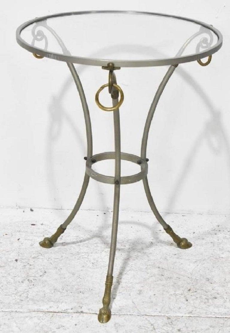 20th Century Italian Directoire Style Pair of Side Tables with Rams' Heads and Hoof Feet For Sale