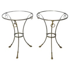 Italian Directoire Style Pair of Side Tables with Rams' Heads and Hoof Feet