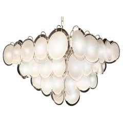 Italian Disc Chandelier by Vistosi, Murano, 1970s