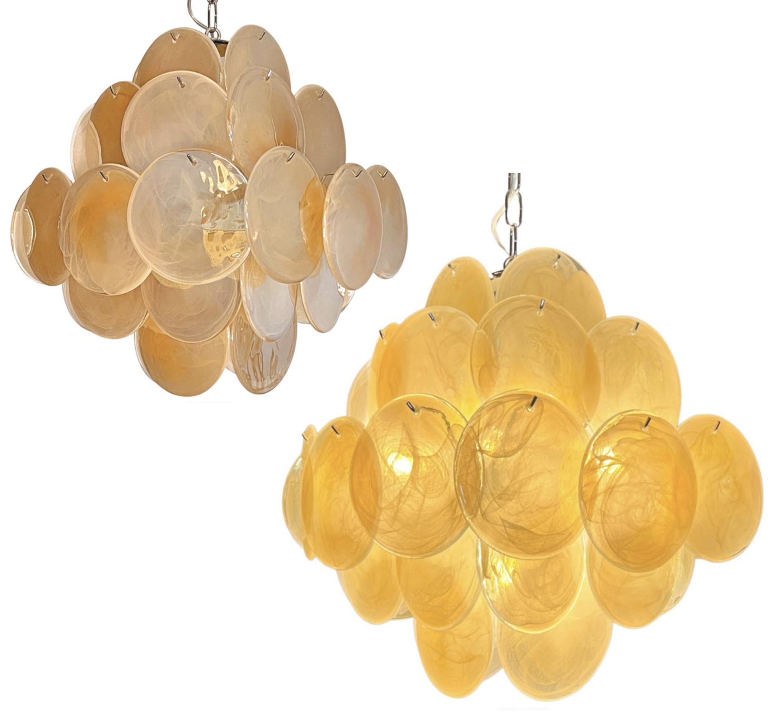 Italienischer Murano-Kronleuchter mit Scheibe im Angebot 12