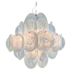 Lustre italien à disque de Murano