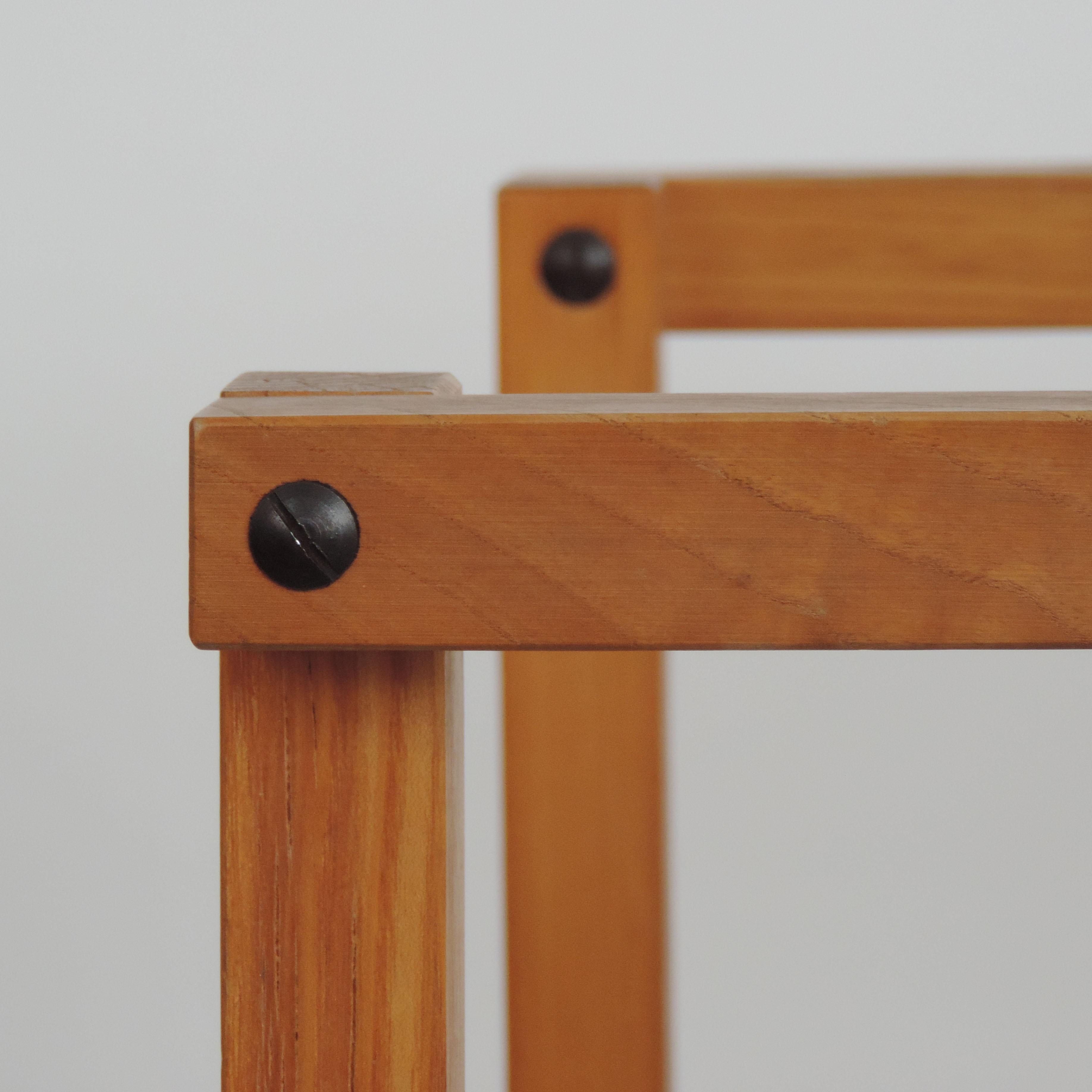Modern Pino Pedano Italian Dismountable 1970s Wood Armchair For Sale