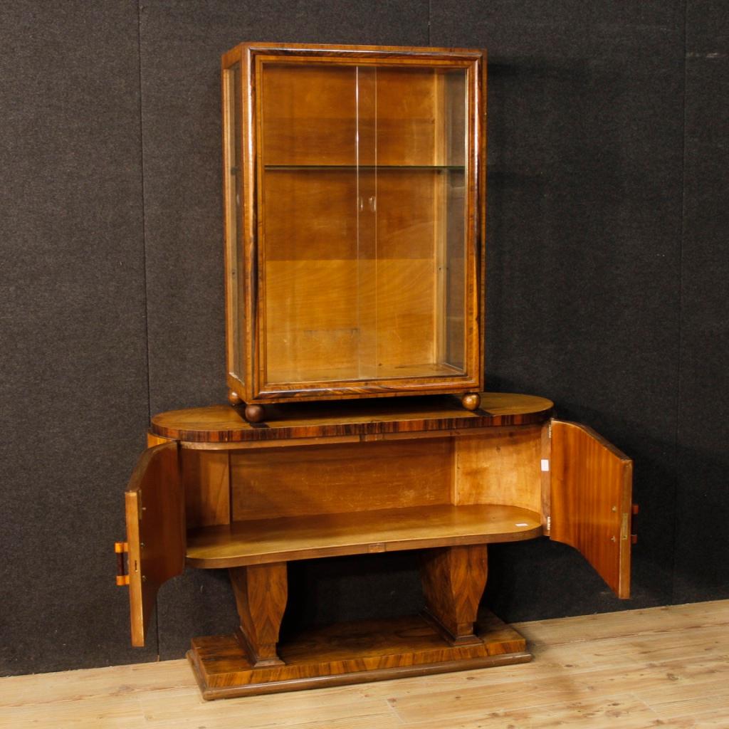 Italian Display Cabinet in Inlaid Wood in Art Deco Style from 20th Century 6