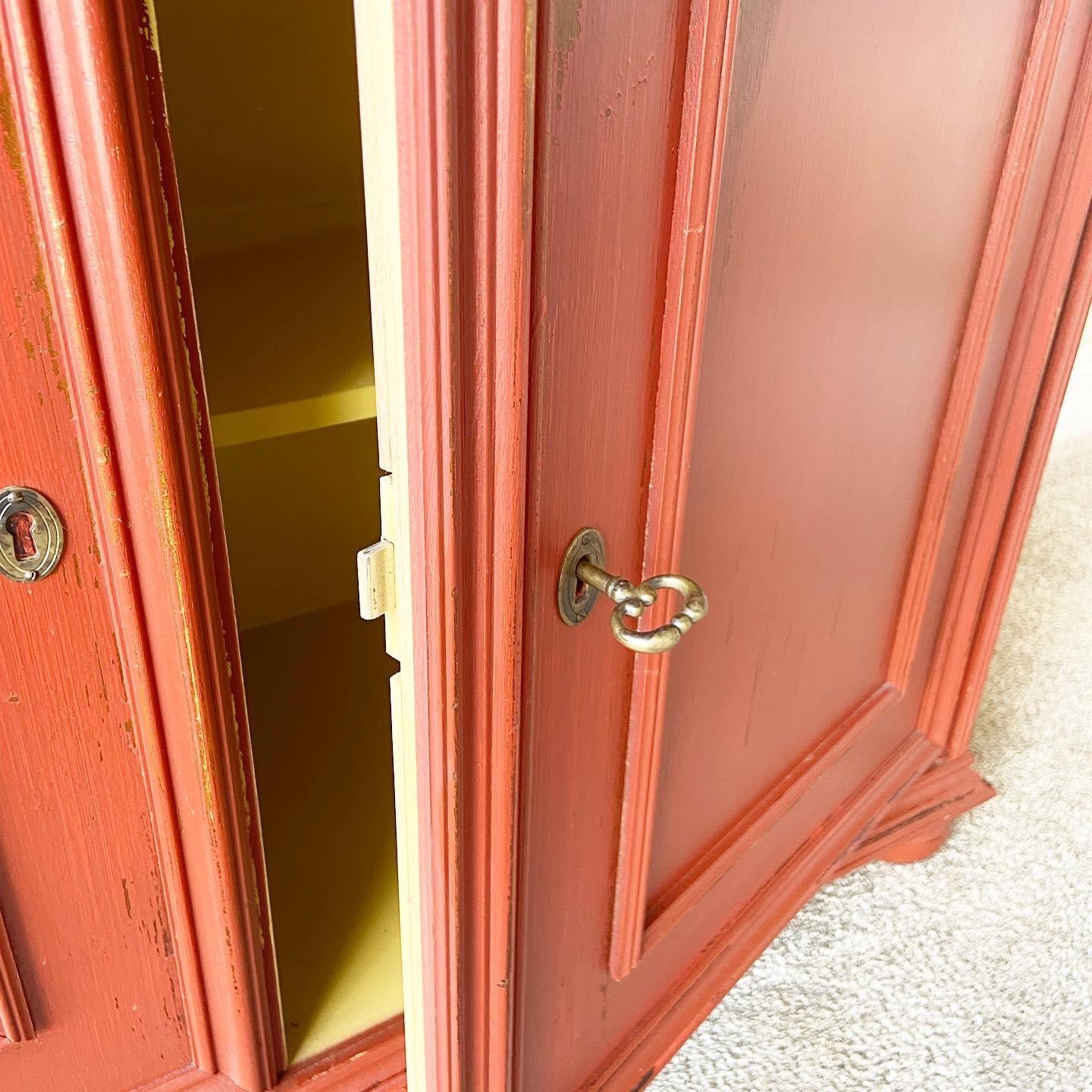 Italian Distressed Red Sideboard by Buying & Design 2
