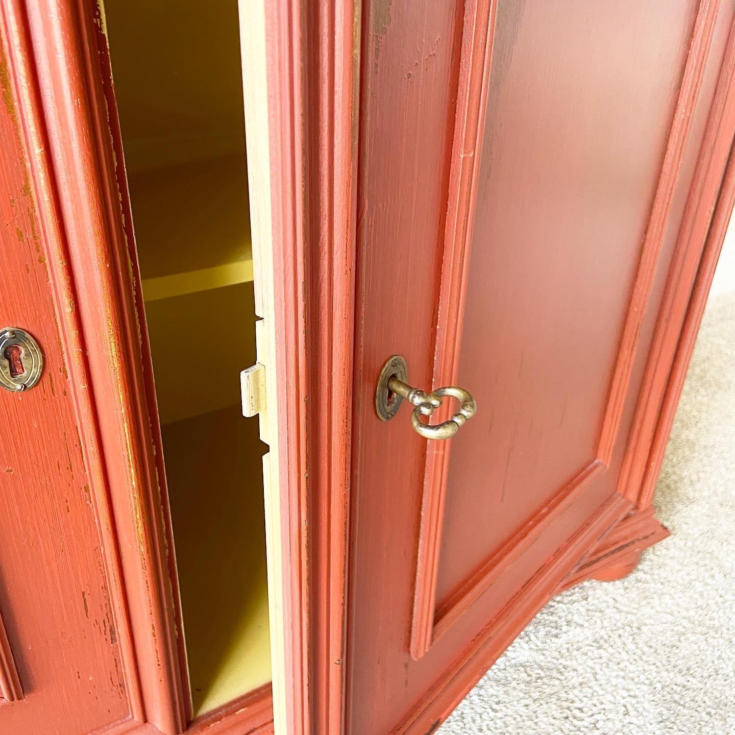 Italian Distressed Red Sideboard by Buying & Design 2