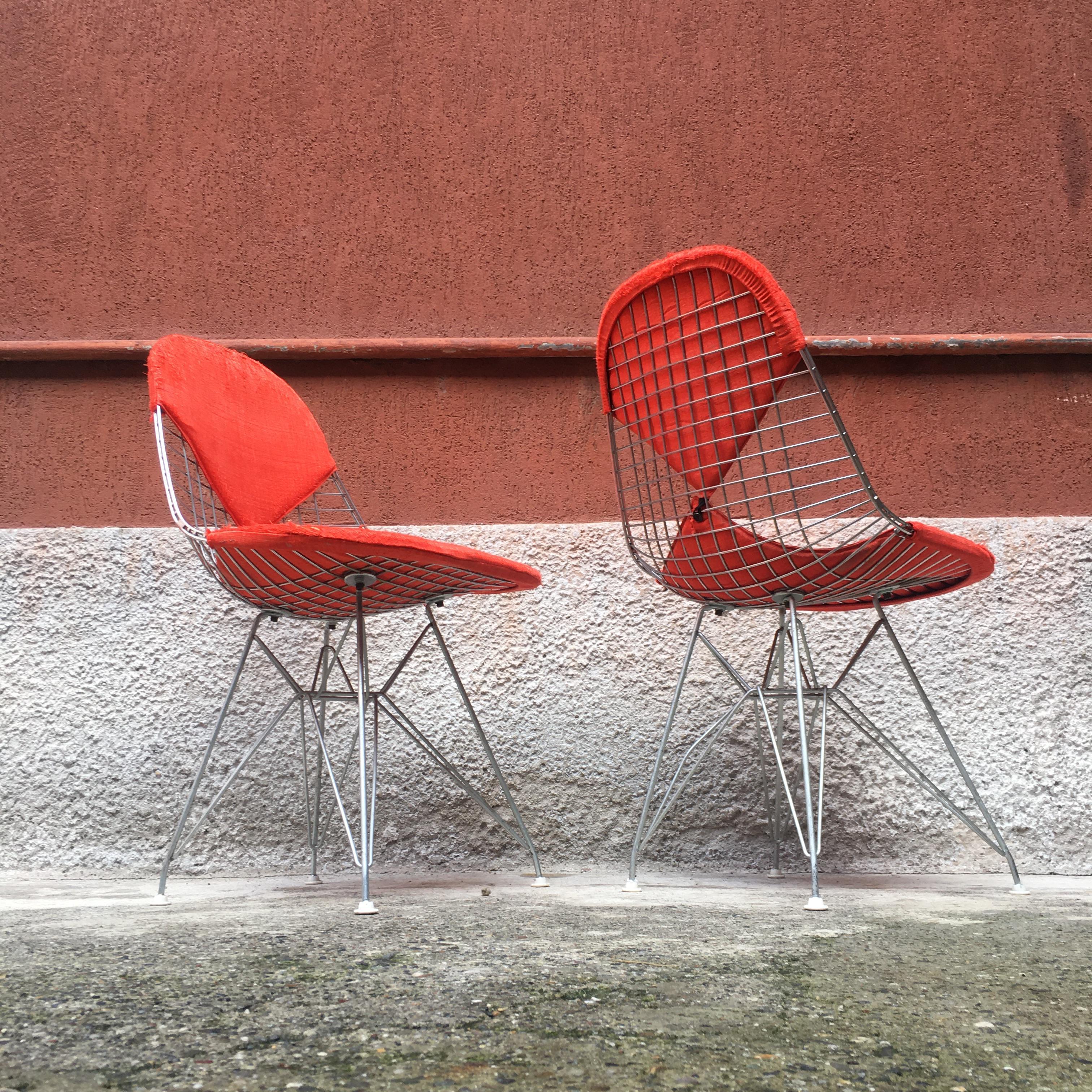 Italian DKR Wire Chair with Bikini Cover by Charles & Ray Eames for Vitra, 1960s 2