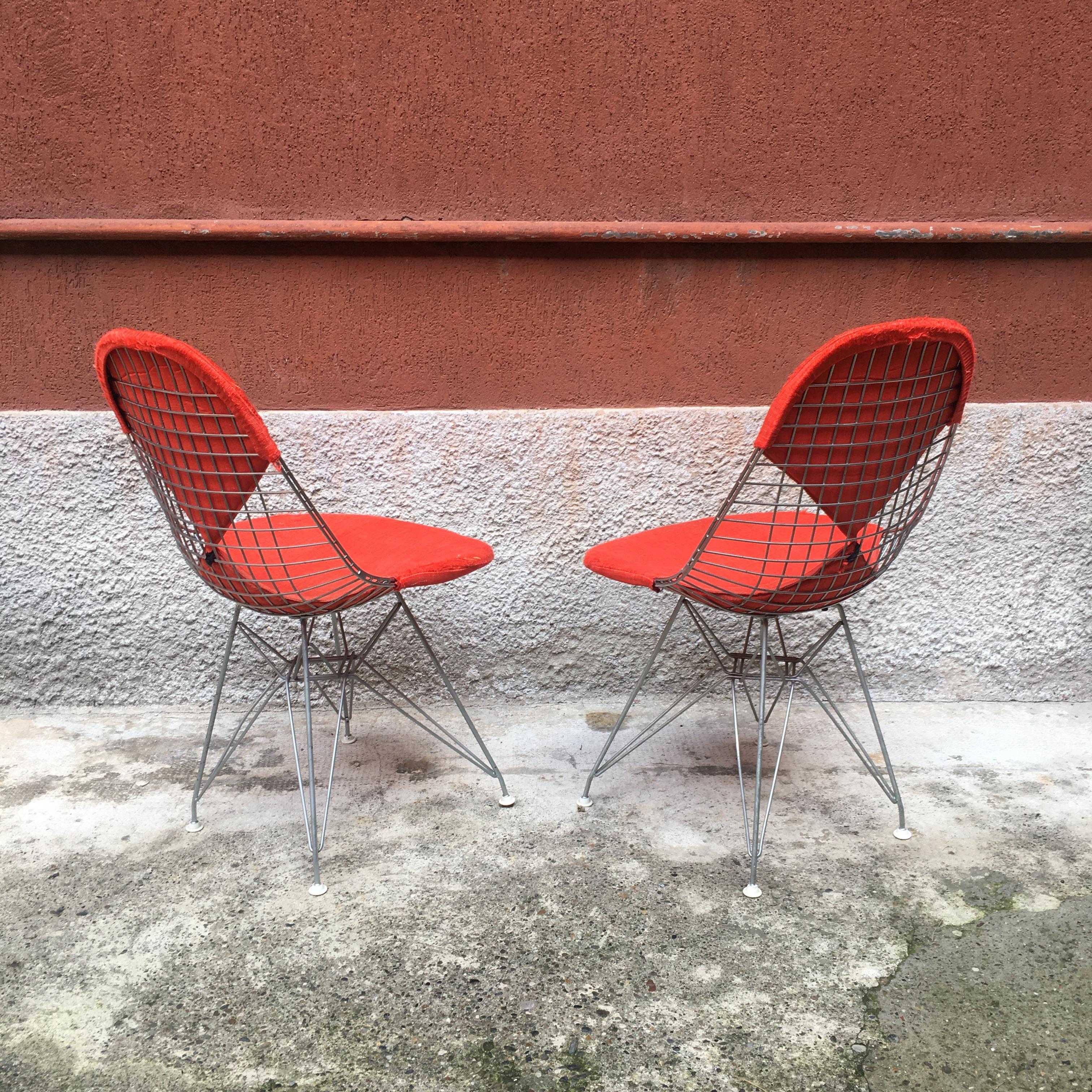 Italian DKR Wire Chair with Bikini Cover by Charles & Ray Eames for Vitra, 1960s 5