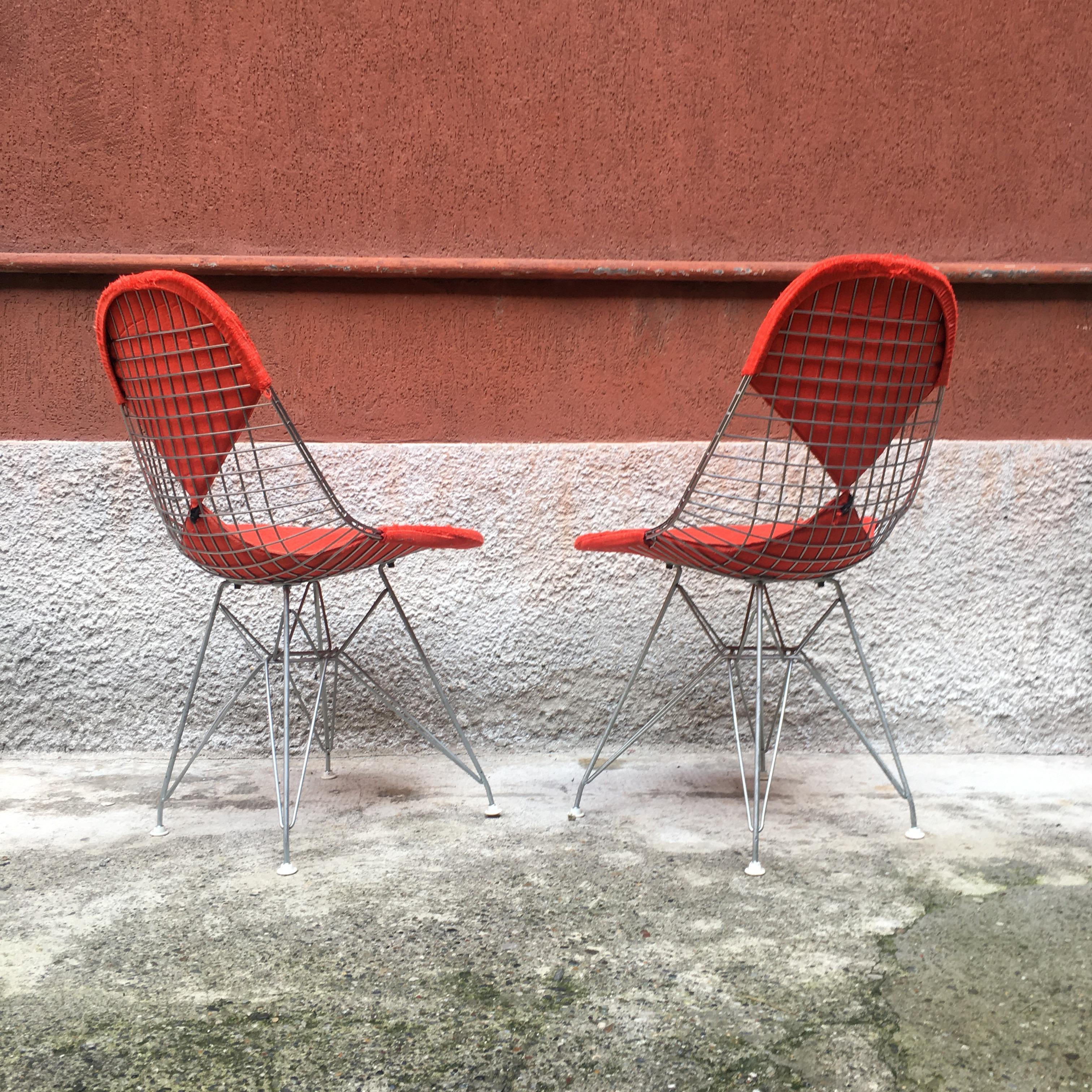 Italian DKR Wire Chair with Bikini Cover by Charles & Ray Eames for Vitra, 1960s 6