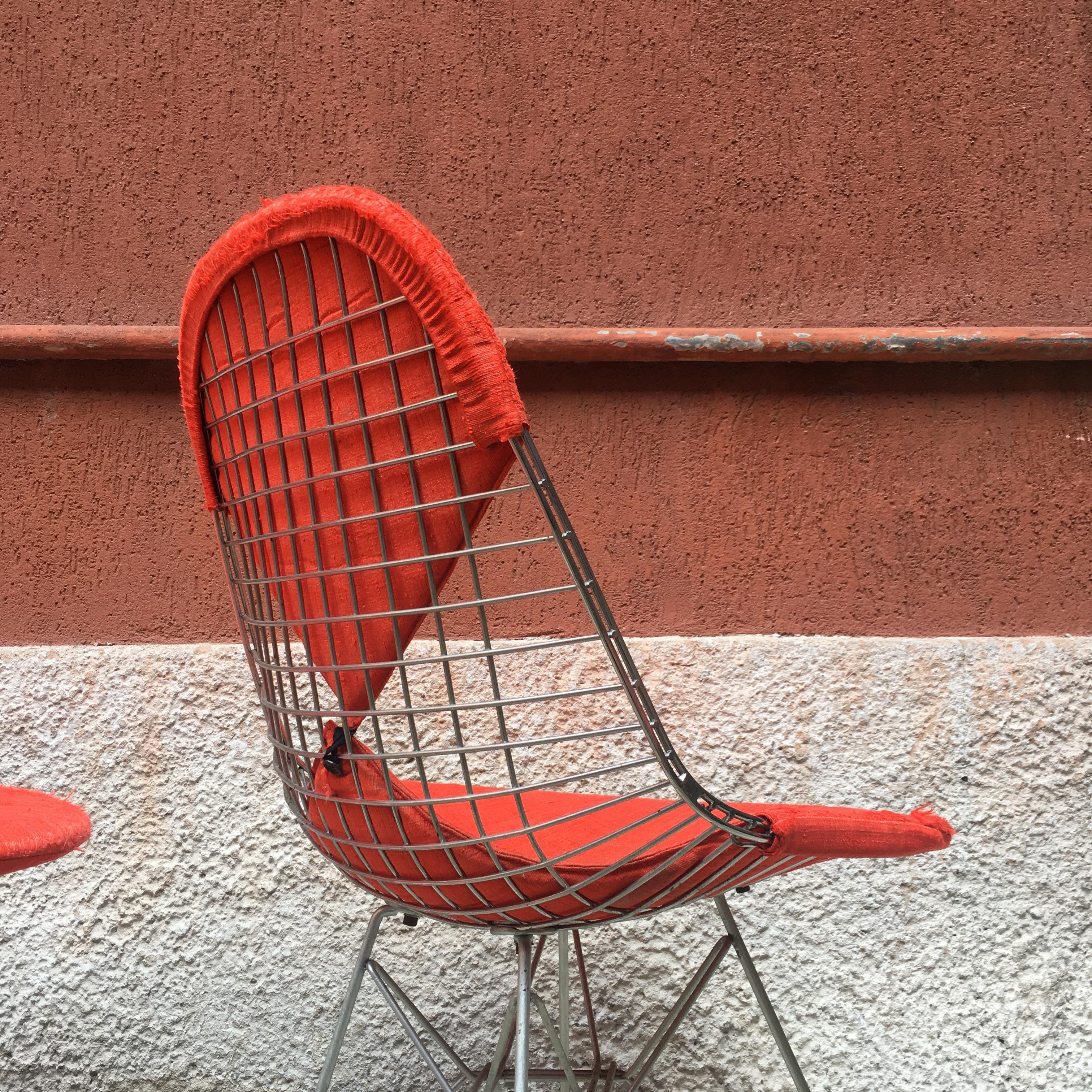 Italian DKR Wire Chair with Bikini Cover by Charles & Ray Eames for Vitra, 1960s 9