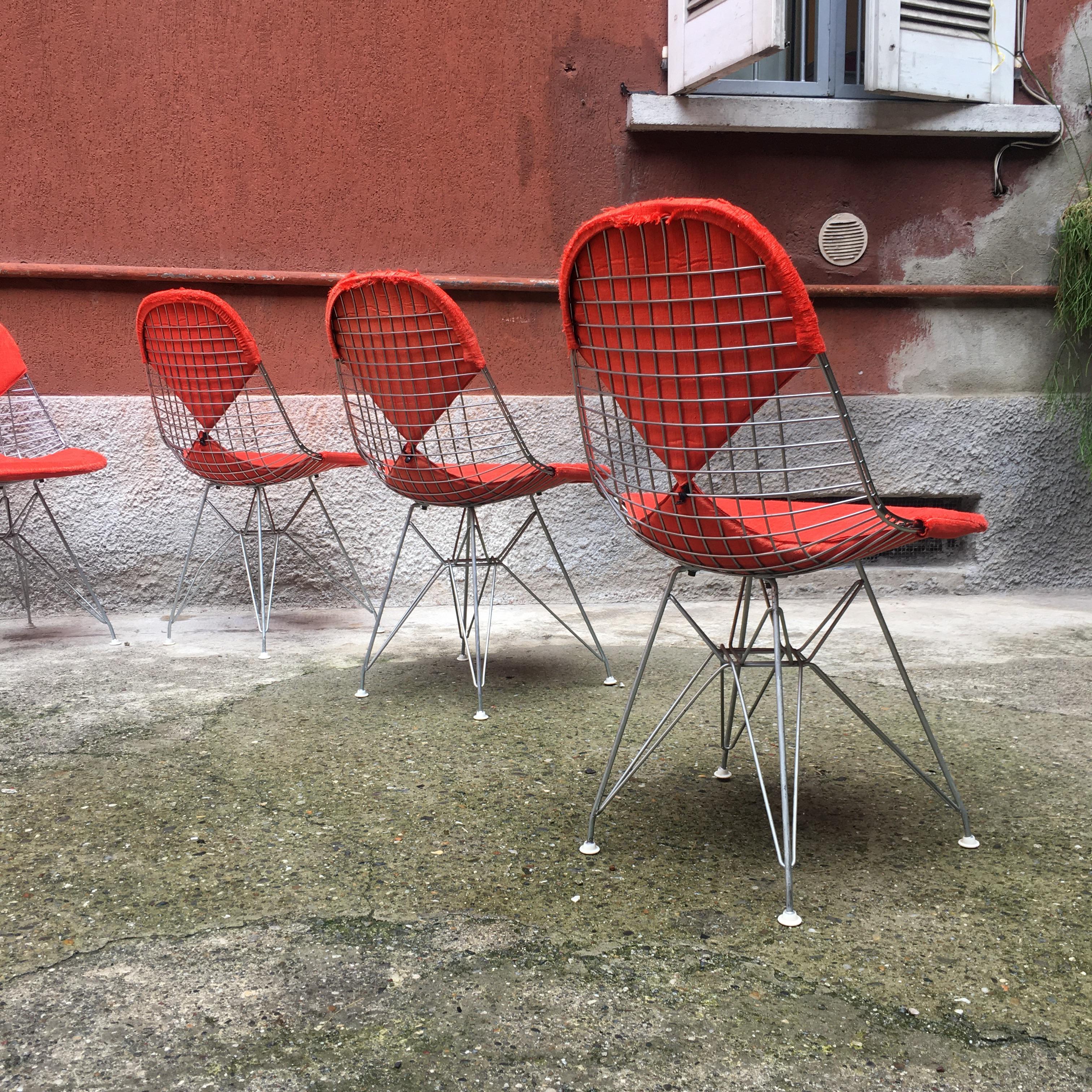 Mid-20th Century Italian DKR Wire Chair with Bikini Cover by Charles & Ray Eames for Vitra, 1960s