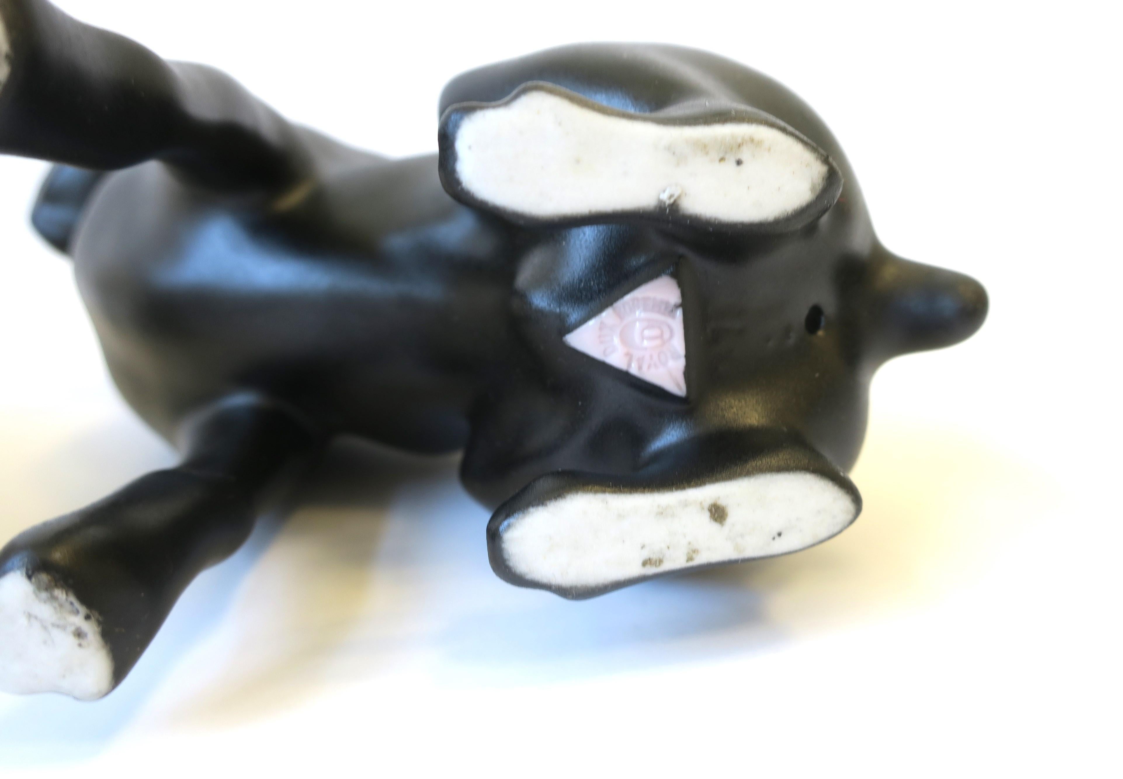 Dogs Black and White Porcelain by Royal Dux Bohemia, Pair For Sale 9