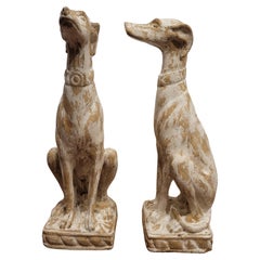 Italian dogs Sculpture of a Couple of “Greyhounds”, Mid-Century, Wood