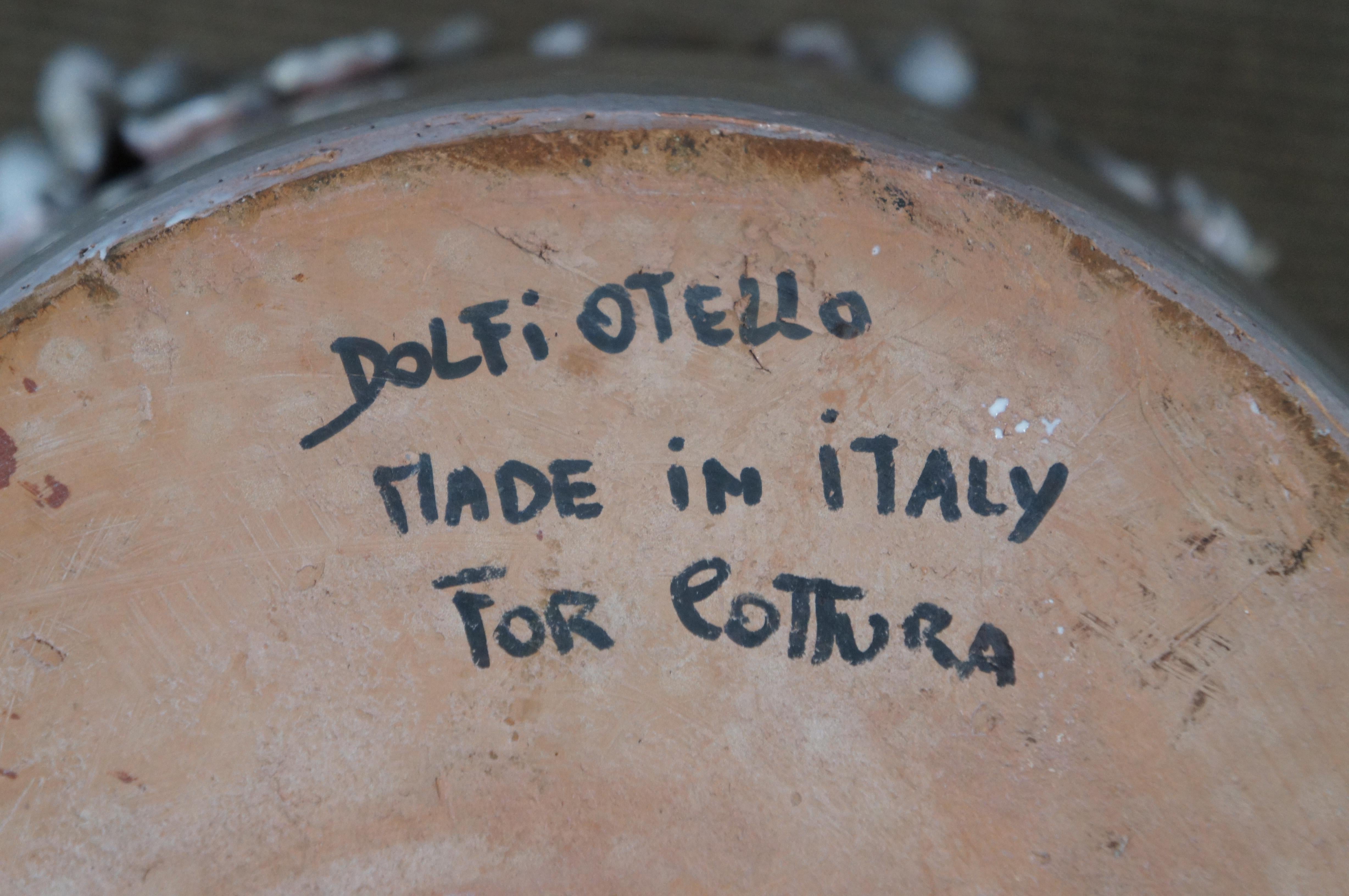 Vaso ornamentale in terracotta smaltata Dolfi Otello Cottura 22