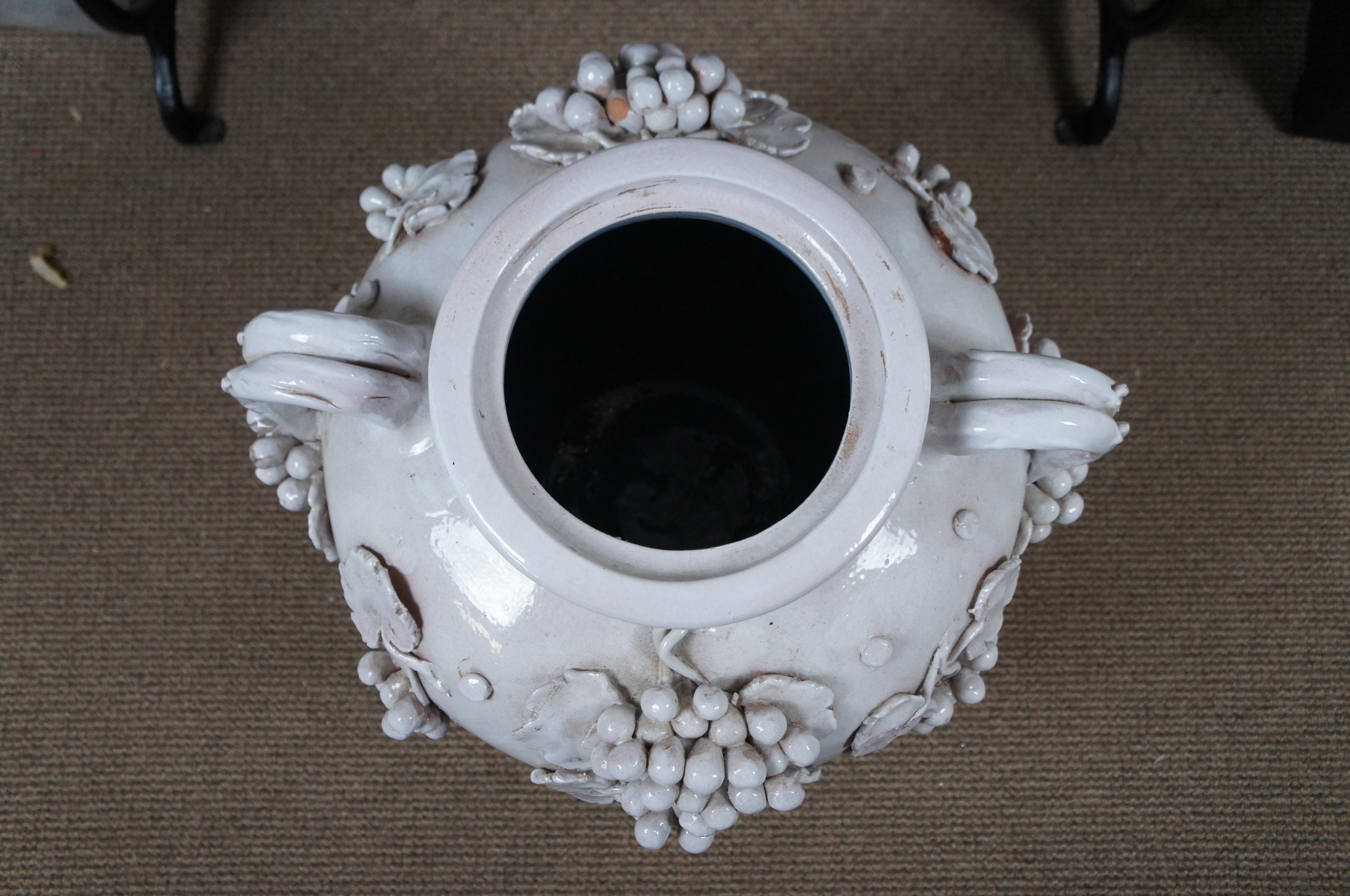 Vaso ornamentale in terracotta smaltata Dolfi Otello Cottura 22
