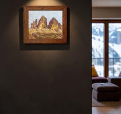 Italian Dolomite Painting Oil on Canvas