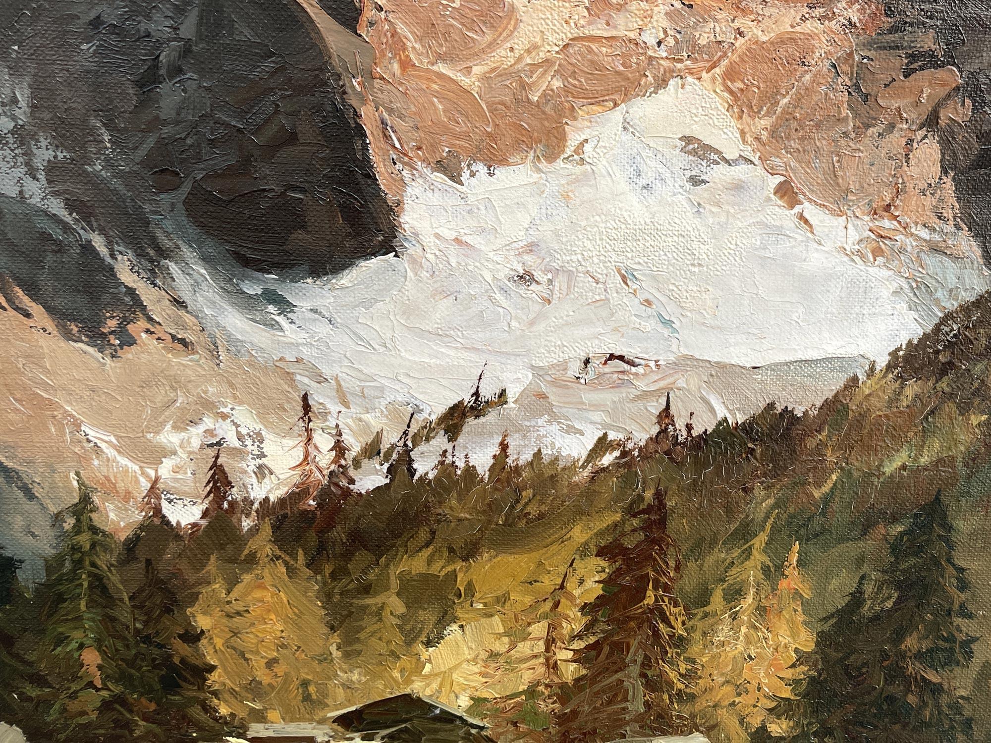 Italian Dolomites – Oil on Canvas by Arno Lemke - 1950 7