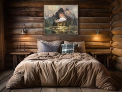 Italian Dolomites – Oil on Canvas by Arno Lemke - 1950