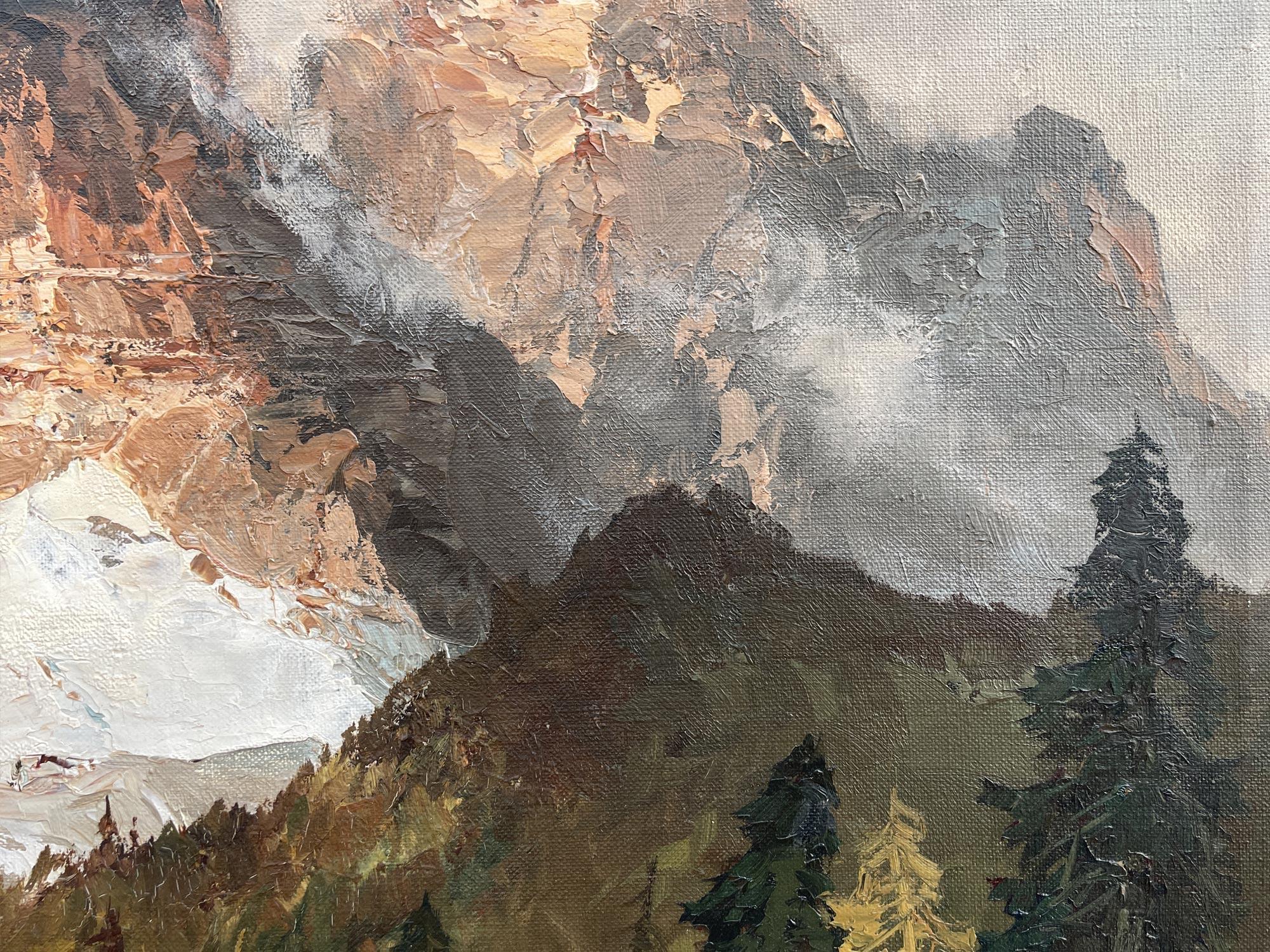 Italian Dolomites – Oil on Canvas by Arno Lemke - 1950 2