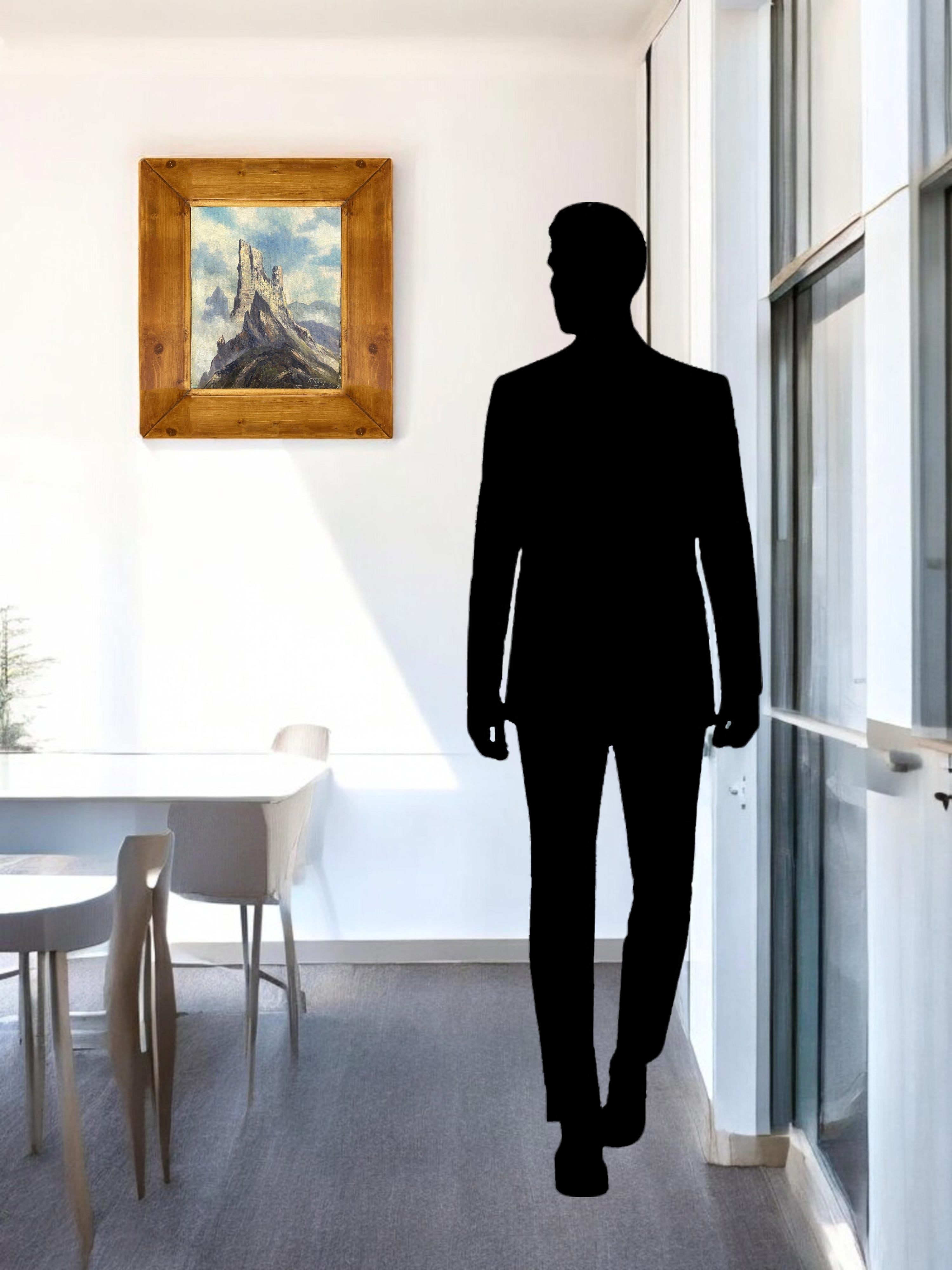 Huile sur toile italienne Dolomites en vente 2