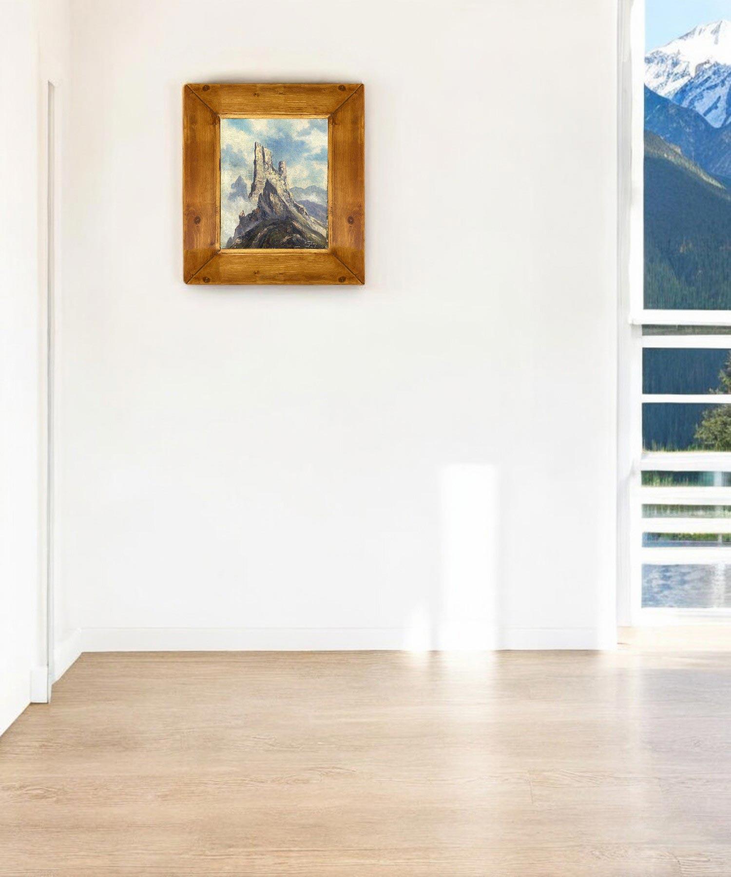 Huile sur toile italienne Dolomites en vente 4