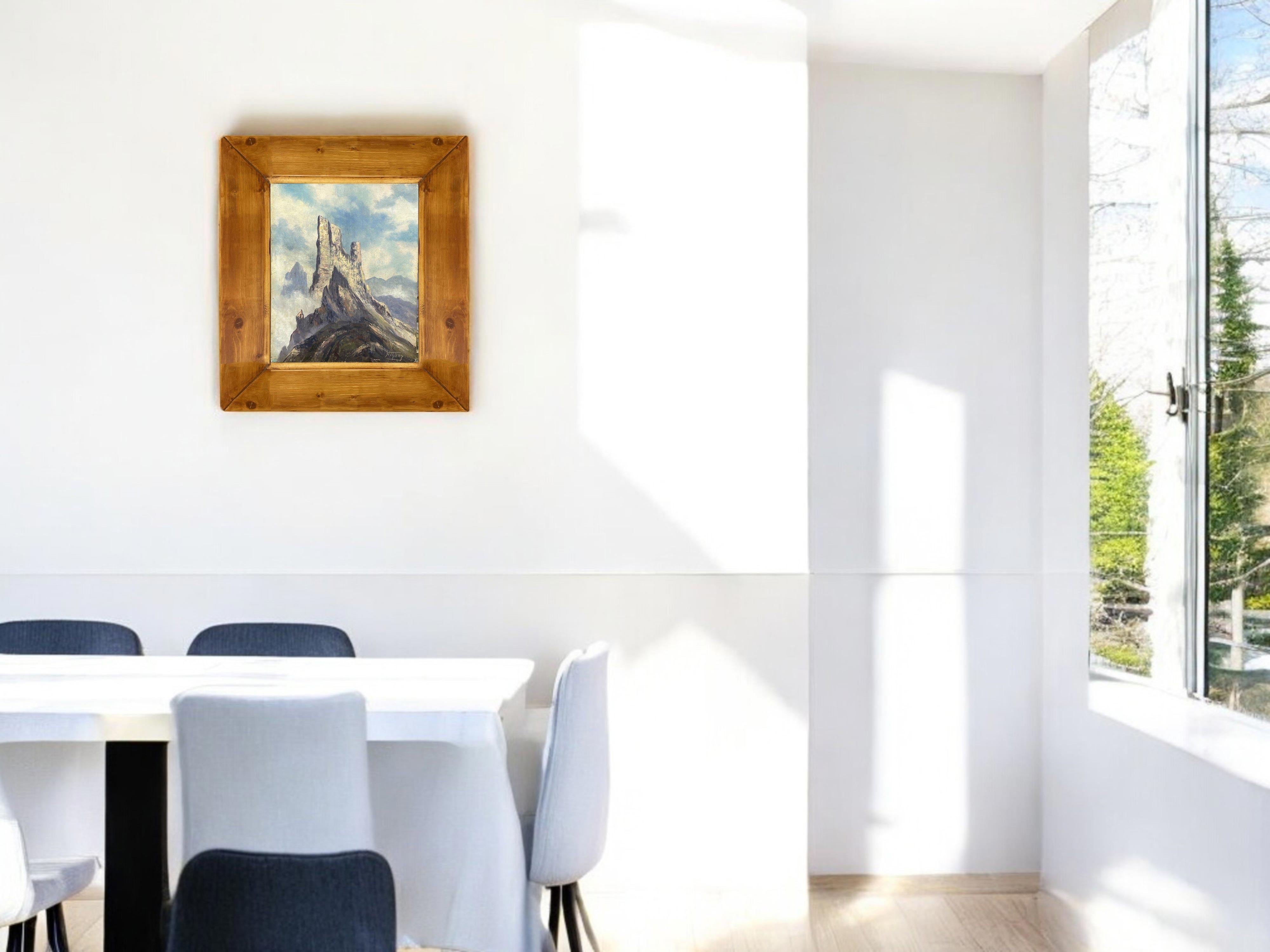 Huile sur toile italienne Dolomites en vente 5