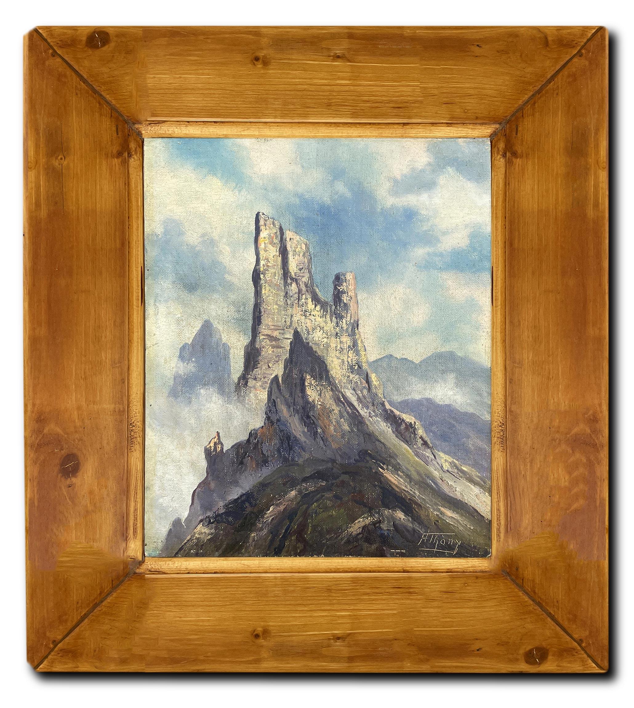 Les tours de Vajolet - Italie

Artistics : A. Thöny
Période : Début des années 1900
Origine : Italie
Technique et support : Huile sur toile montée sur carton

Dimensions :
Hauteur - 33 cm
Largeur - 27 cm

Description :

L'œuvre d'art représente un
