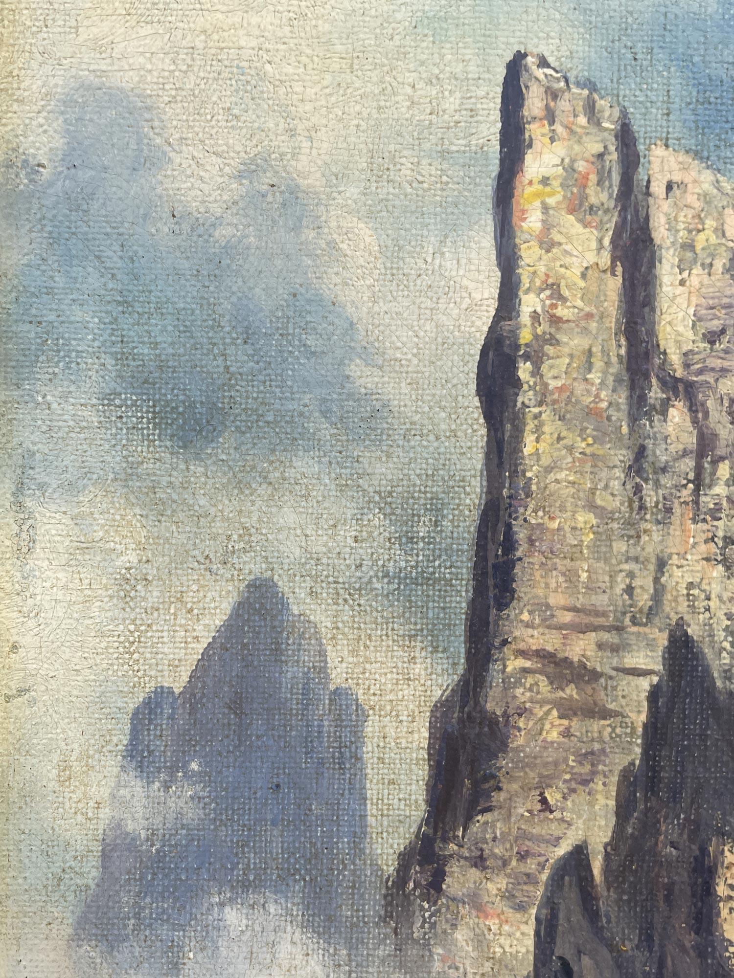 Toile Huile sur toile italienne Dolomites en vente