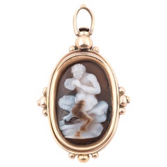 Pendentif Camée Italien Double Agate Fin du 17ème siècle