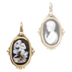 Italian Double Agate Cameo Pendant Late 17th Century