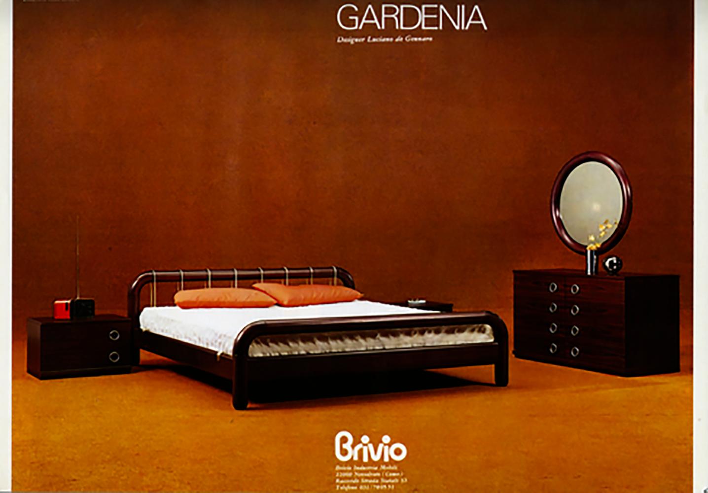 Italian Double Bed Gardenia, Designer Luciano De Gennaro for Brivio, 1977 5