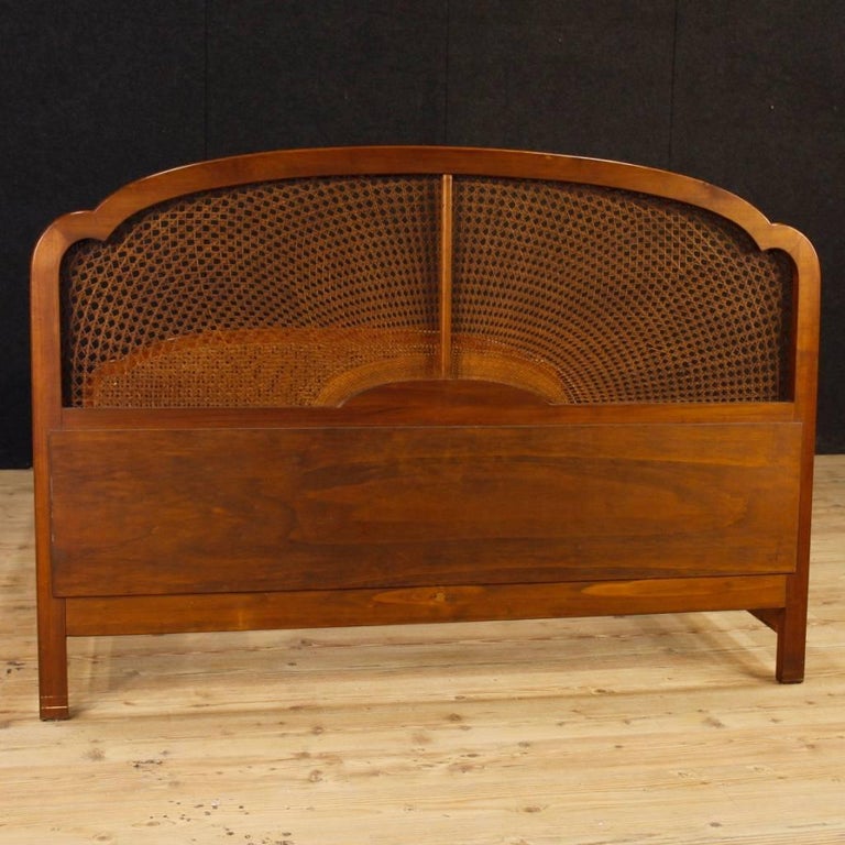 Italian Double Bed in Mahogany and Burl Walnut from 20th Century at 1stDibs