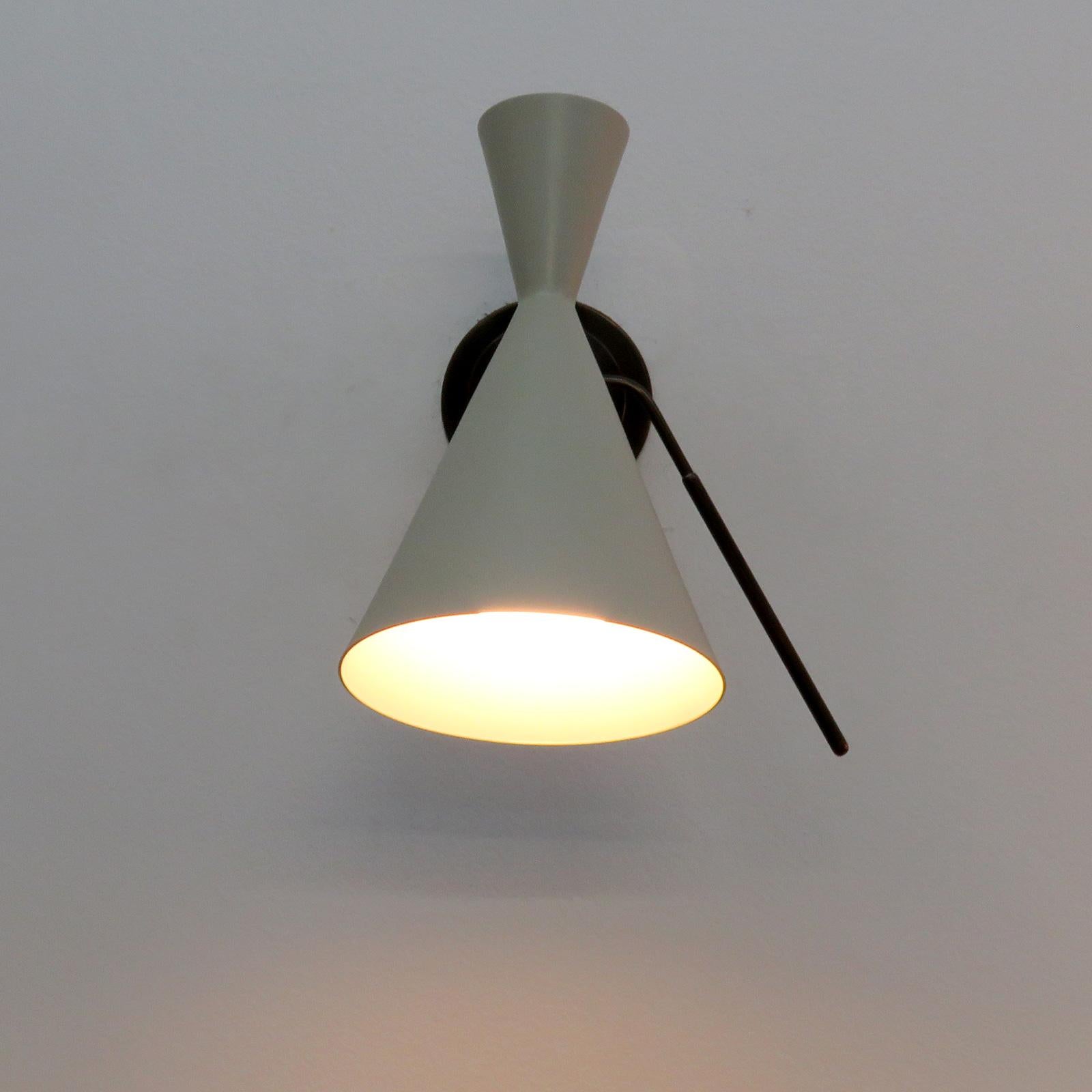 Italian Double-Cone Wall Lights For Sale 3