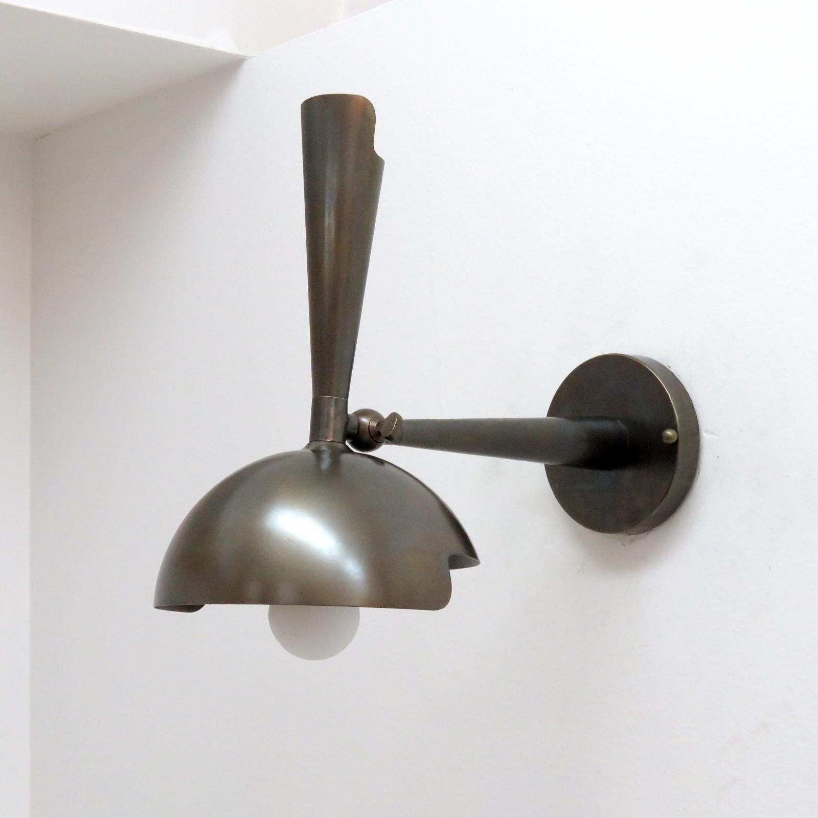 Mid-Century Modern Italian Double Cone Wall Lights For Sale