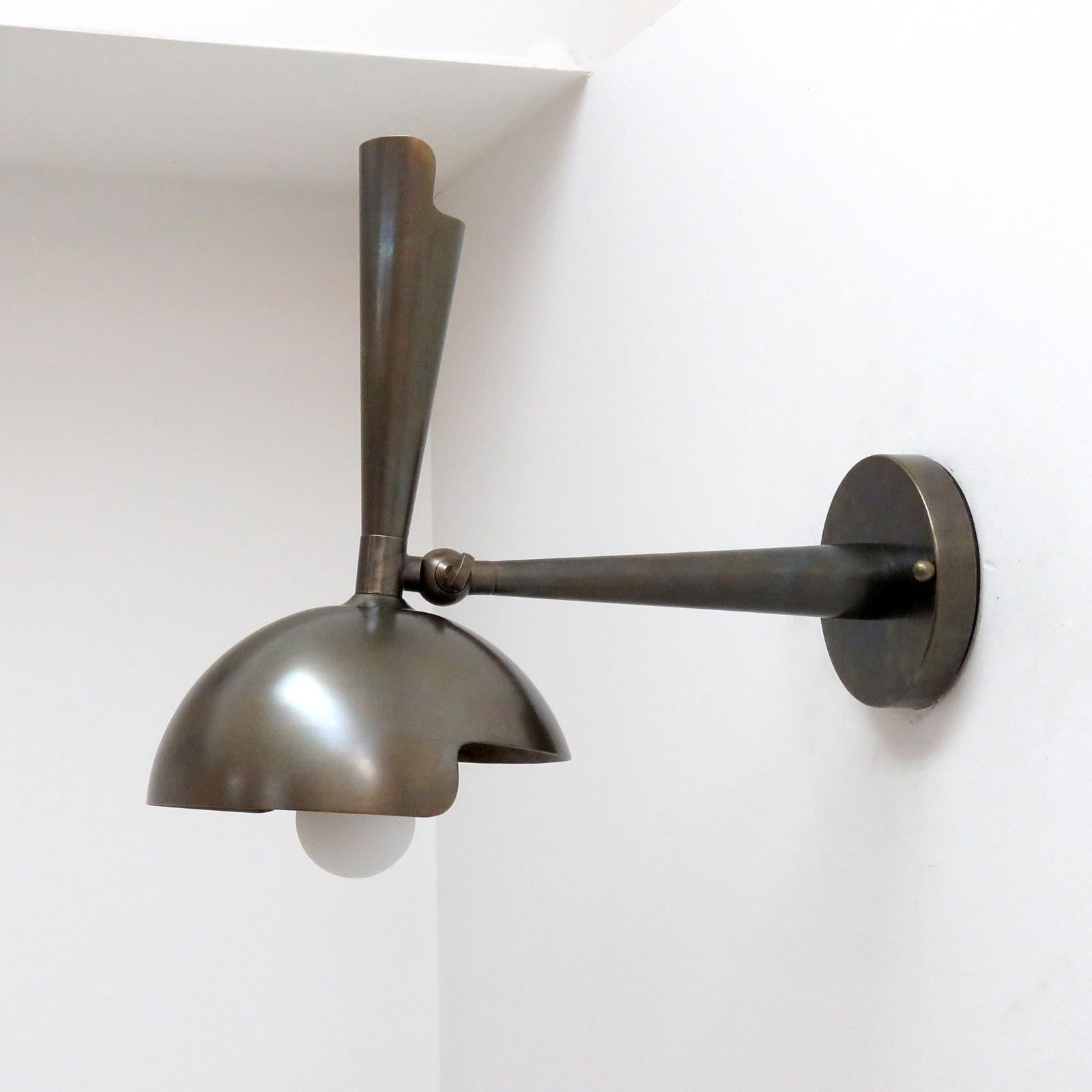 Contemporary Italian Double Cone Wall Lights For Sale