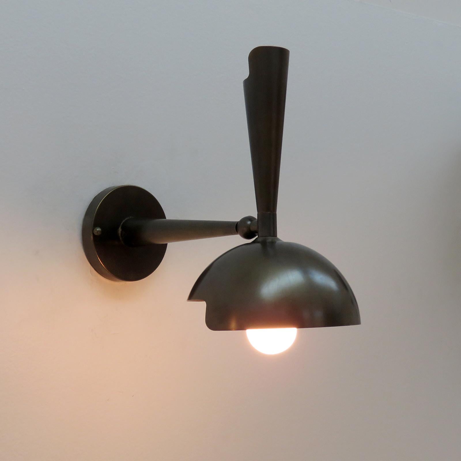 Italian Double Cone Wall Lights For Sale 2