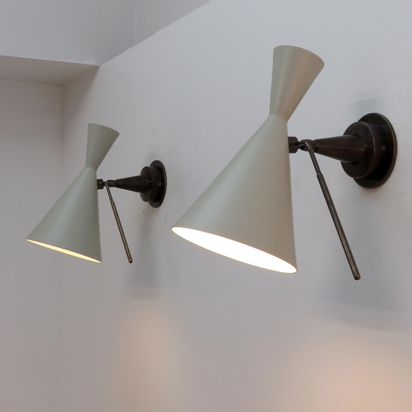 Italian Double-Cone Wall Lights For Sale 1